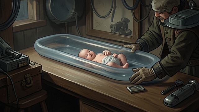 The Unseeing Tube from "The Character of Rain". The Unseeing Tube A gaze without selection The infant's eyes remain open, but the child appears to perceive nothing.