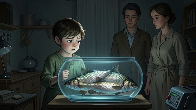 A Birthday Misjudgment from "The Character of Rain". A Birthday Misjudgment The wrong present The child expects a stuffed elephant, but the parents give three live Koi (carp) because they believe the child loves…