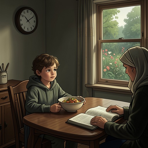 The Family’s Changing Household from "The Character of Rain". This flow follows how the parents' attempts to understand, manage, and celebrate their youngest child change as the child becomes increasingly independent.