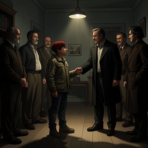 Hugo’s Rescue and Recognition from "The Character of Rain". This flow follows Hugo from an uneasy place in the household to the child’s rescuer and the occasion for the Narrator (God)'s public speech.