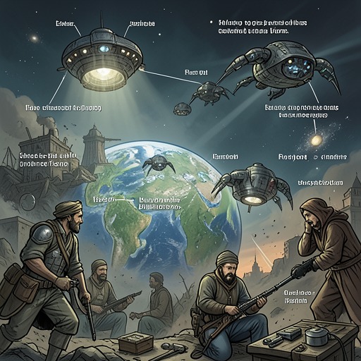 The Trisolaran Advance from "The Dark Forest". This flow traces the alien threat from distant fleet to direct planetary coercion.