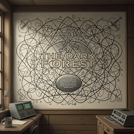 The Dark Forest Revelation from "The Dark Forest". This flow traces the intellectual construction of the Dark Forest theory from remembered axioms to cosmic deterrence.
