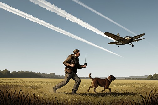 747s Fly Over Erie from "The Dog Stars". The overflight of two 747s over Erie breaks a silence that Hig has come to treat as the world’s condition.