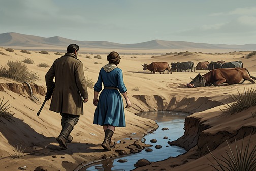 Cima and Her Father Leave the Canyon Ranch from "The Dog Stars". Cima and Her Father Leave the Canyon Ranch is the departure forced by drought from a place Pops had devoted his life to preserving.