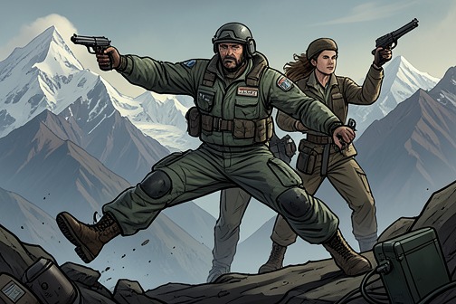 Armed Standoff Between Hig and Cima's Family in the Canyon from "The Dog Stars". The canyon standoff is a turning point in which an armed encounter becomes an act of conditional trust.