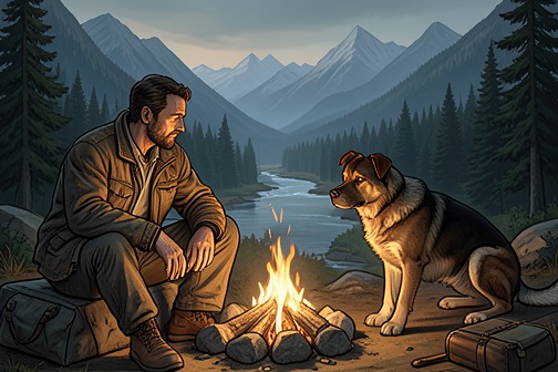 Jasper's Death in the Mountains from "The Dog Stars". Jasper’s death in the mountains ends a shared fishing journey and leaves Hig to continue alone.