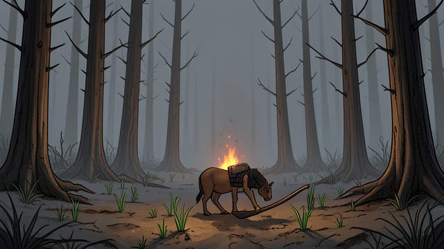 A Landscape in Two Colors from "The Dog Stars". Green Against Gray Signs of death Beetle-killed forests, dry streams, and vanished species surround Hig’s airport.