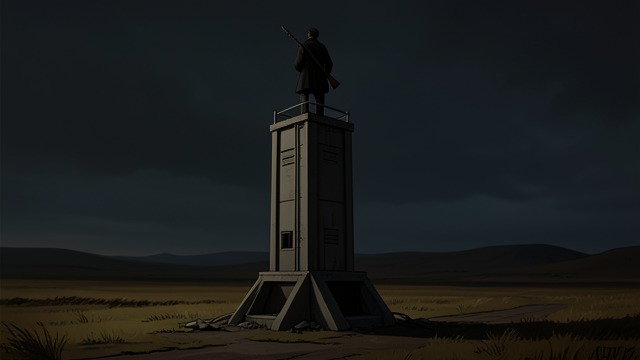 The Sniper Tower from "The Dog Stars". A Longer Line of Sight Construction beyond the airport Hig and Bangley build a tower on the plain.