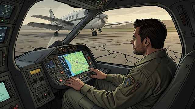 The Nearest Button from "The Dog Stars". Flying as Assurance A pilot’s familiar tool Hig uses Garmin GPS to find nearby airports and considers landing options when trouble arises.