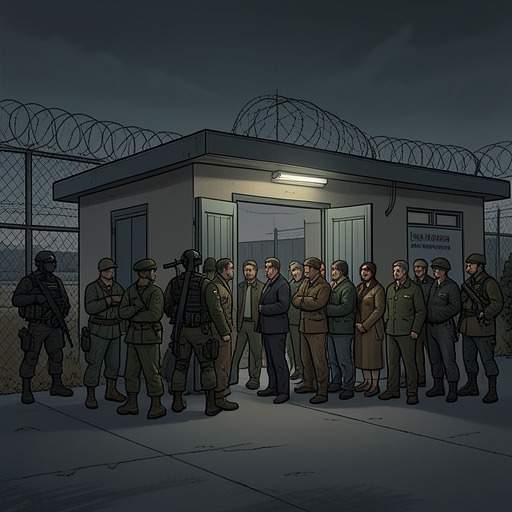 The Airport’s Defensive System from "The Dog Stars". The airport evolves from a vulnerable refuge into a carefully monitored perimeter whose apparent security conceals dependence and risk.