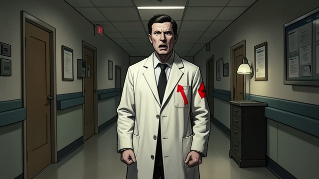 The Hospital Arrow from "This Is Going to Hurt". The Hospital Arrow A system failure acknowledged A safety briefing follows wrong-side operations, and staff are instructed to mark the correct limb with an…