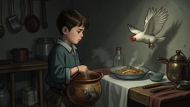 The Painted Supper from "The Adventures of Pinocchio". Hunger Without Provision Empty Resources Pinocchio discovers that the painted pot on Geppetto’s wall contains no food.