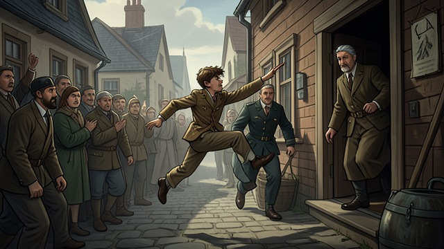 The Unfinished Boy Runs from "The Adventures of Pinocchio". Escape into the Street Sudden Independence Once Geppetto gives him working legs, Pinocchio races out of the house before he has learned restraint or gratitude.