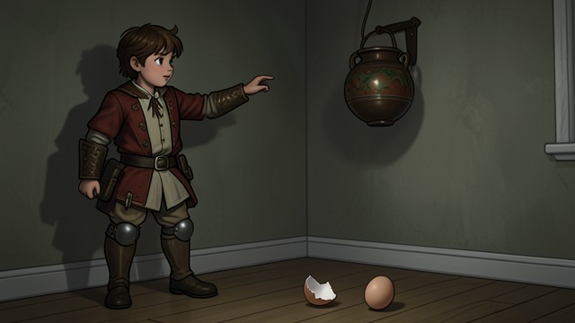 The Empty Painted Pot from "The Adventures of Pinocchio". Hunger Exposes the House An Image of Food Pinocchio reaches for the painted pot on the wall and discovers that it is only a picture.