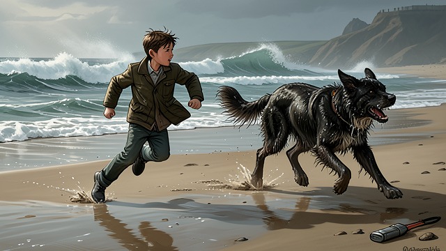 A Narrow Escape to Sea from "The Adventures of Pinocchio". Flight from Arrest The Dog Gains Ground Pinocchio runs from the Carabineers, with Alidoro close behind.