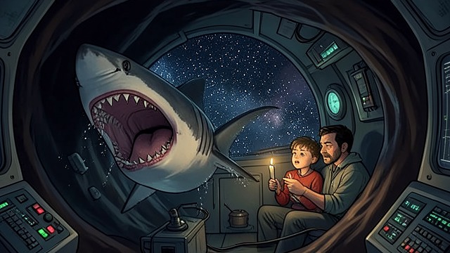 The Failed First Attempt from "The Adventures of Pinocchio". Escape Interrupted A Plan at the Mouth Pinocchio leads Geppetto through the Shark’s body toward its open mouth.