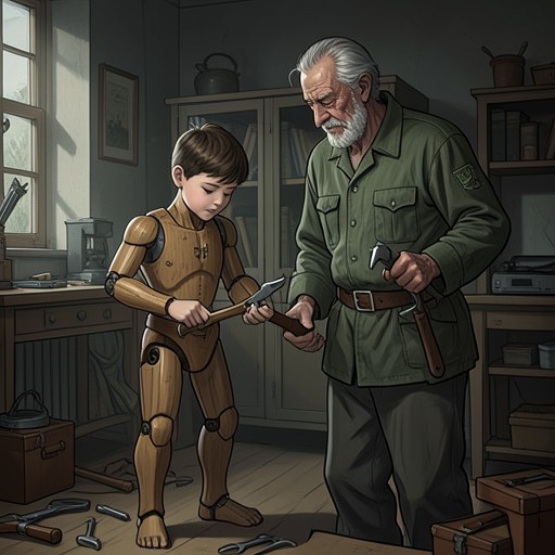 The Meaning of Becoming a Son from "The Adventures of Pinocchio". Pinocchio’s progress toward humanity is reframed as filial care: he becomes Geppetto’s dependable child through practical work, not simply through obedience or…