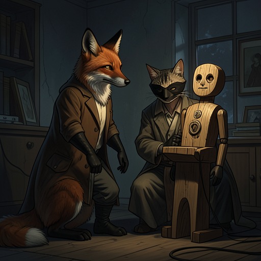 The Fox and Cat’s Failed Intimacy from "The Adventures of Pinocchio". The swindlers imitate friendship to gain Pinocchio’s trust, while their eventual poverty allows him to distinguish false intimacy from real mutual care.