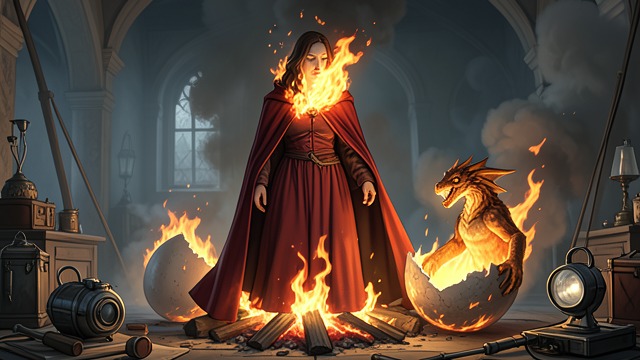 Pyre of Drogo from "A Clash of Kings". Fire and Transformation The end of a khalasar Daenerys Targaryen burns Khal Drogo and Mirri Maz Duur's world of promises together.