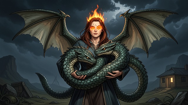 Daenerys's Dragons from "A Clash of Kings". Children as Destiny Birth Daenerys Targaryen treats Drogon, Viserion, and Rhaegal as children born through loss.