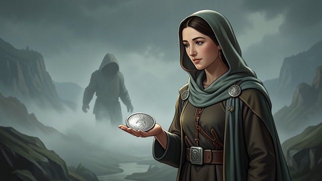 The Coin and the Phrase from "A Clash of Kings". A Future Door Farewell Jaqen H'ghar changes his face and leaves Arya Stark a Braavosi coin.