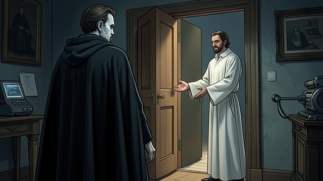 The Black Cloak Choice from "A Clash of Kings". Life Through Service Offer Maester Luwin suggests that Theon Greyjoy take the black rather than die defending Winterfell.