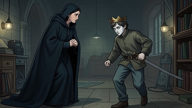 The Crowned Son from "A Clash of Kings". Mother to a King Observation Catelyn Stark watches Robb Stark struggle under Robb Stark's crown.