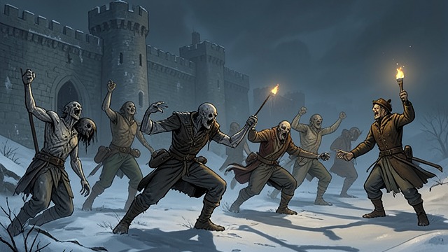 The Dead Walk from "A Clash of Kings". Wights at the Wall Evidence The Night's Watch finds dead rangers who rise and attack after reaching Castle Black.