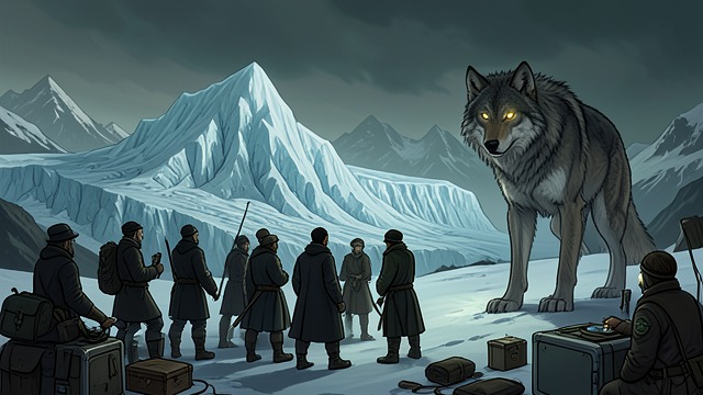 The Frostfangs from "A Clash of Kings". The Enemy's Muster Vision Jon Snow's wolf dream reveals thousands of wildlings, Giants, and Mammoths gathered near a glacier.