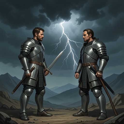 The Stannis and Renly Conflict from "A Clash of Kings". This thread traces how brotherly resentment and competing ideas of legitimacy culminate in magical assassination.