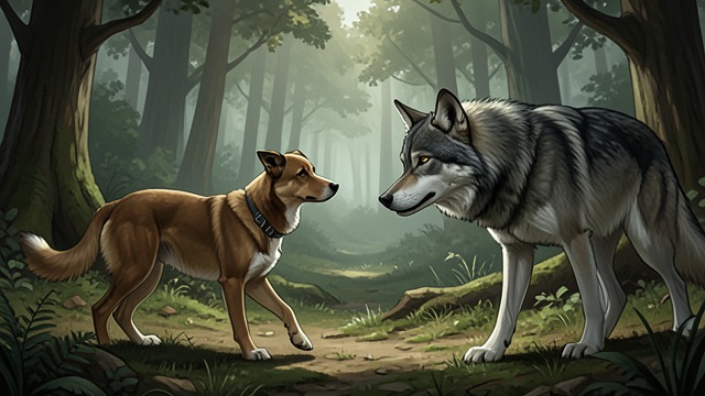 Predatory Introduction from "The Call of the Wild". A Dangerous Recognition Buck follows a distant howl and finds a lean Gray wolf in an open forest clearing.