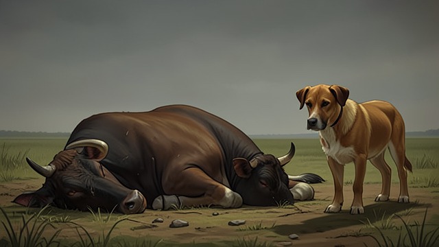 Four-Day Kill from "The Call of the Wild". Predation Completed Buck denies the bull food, water, and rest until the great animal collapses.