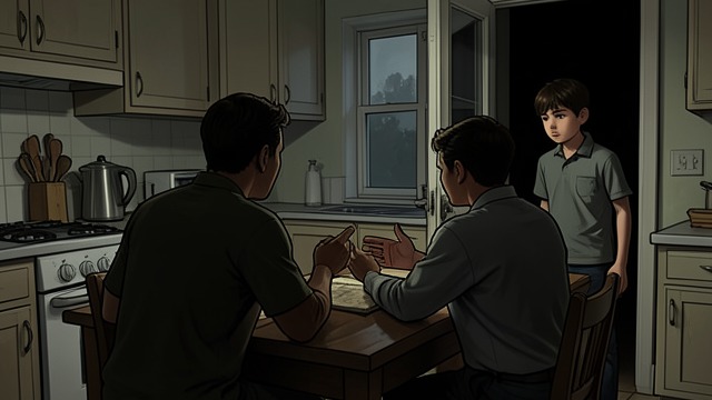The fight at breakfast from "Crow Girl". The fight at breakfast Parents divided Jeanette and Åke argue about their failure to attend Johan’s match.