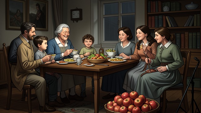 The Mother’s Blessing from "Little Women". Happiness Named Family Gathered Marches, Laurences, Brookes, and Bhaers gather among children, apples, songs, and remembered dead. Final Measure Mrs.