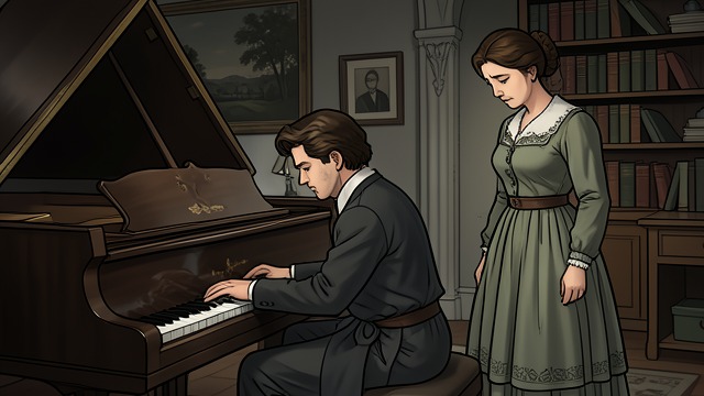 Elizabeth’s Piano from "Little Women". Gratitude Reciprocal The Gift of Music James Laurence gives Elizabeth March the piano that belonged to his dead granddaughter.