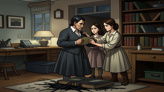 The Shaking Quarrel from "Little Women". Authority Breaks Suspicion James Laurence demands to know Theodore Laurence’s secret and physically shakes him when the young man refuses to break his promise.