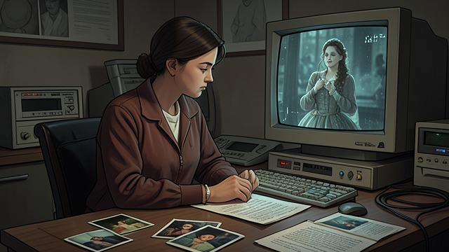 The Computer Dossier from "Vineland". A Mother in the Archive Records and images At the Kunoichi retreat, Prairie studies Frenesi Gates’s computer dossier, combining official records, old…