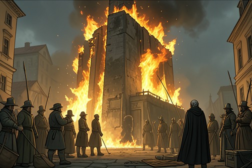 Burning of the Tower of the Hand from "A Feast for Crows". The Burning of the Tower of the Hand is both a literal demolition and a political performance.