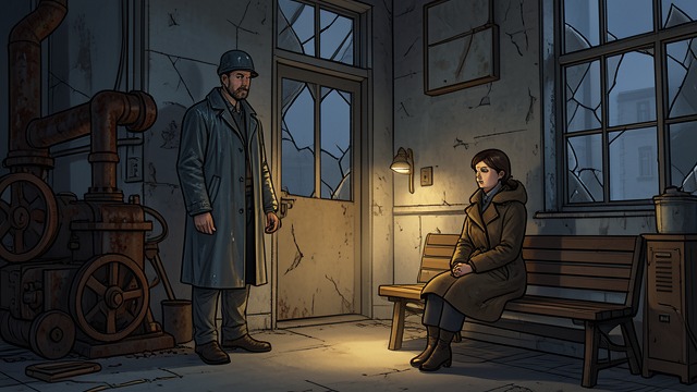The Factory as Shelter from "American Rust". The Factory as Shelter A building repurposed Isaac English and Billy Poe use a disused machine shop to escape the rain.