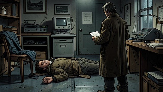 The Crime Scene from "American Rust". The Crime Scene A body and a clue Authorities find Otto Carson dead inside the machine shop.