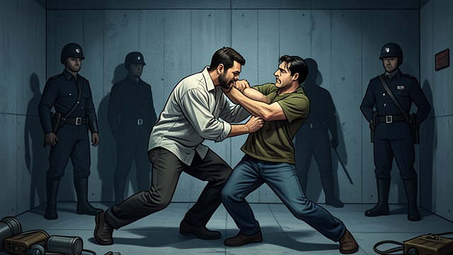 Violence Turns Inward from "American Rust". Violence Turns Inward A cellmate dispute Tucker warns Billy about prison alliances, and a separate argument in their cell escalates into a fight.