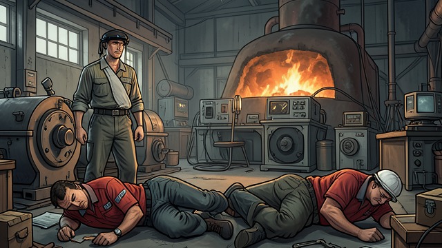 A Father’s Injury from "American Rust". A Father’s Injury The accident Henry English is badly injured in a Steelcor furnace accident that kills two coworkers and leaves him with lasting mobility…