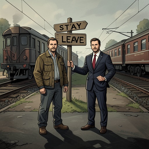 Buell Versus Elsewhere from "American Rust". The characters’ competing ideas of home reveal how attachment, isolation, opportunity, and economic hardship shape the decision to stay or leave.