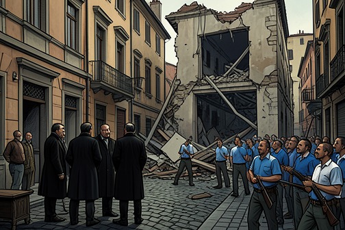 Bologna Massacre at Palazzo d’Accursio from "M: Son of the Century". Bologna Massacre at Palazzo d’Accursio is a named episode of political violence in the book’s account of Italy’s postwar conflict.