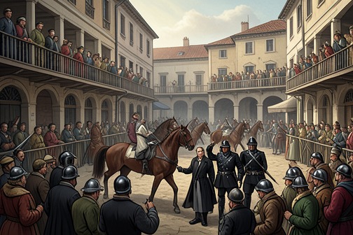 Assault on Matteotti at the Siena Palio from "M: Son of the Century". The Assault on Matteotti at the Siena Palio took place on July 2, 1923, when Giacomo Matteotti and his wife, Velia Titta Matteotti, were attacked during…