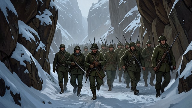 The March from Ronchi from "M: Son of the Century". A City Taken Defying the State D’Annunzio leads a small force of rebellious soldiers toward Fiume.