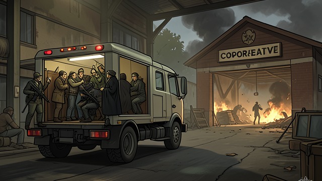 The Rural Raids from "M: Son of the Century". Institutions Become Targets Organized Destruction Fascist squads travel by truck to attack labor halls, cooperatives, and league offices.