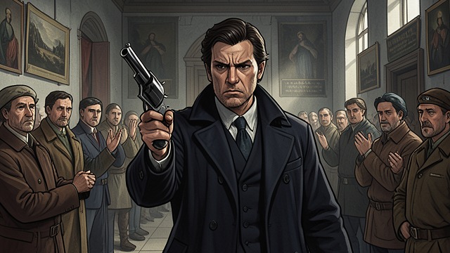 A Revolver in Livorno from "M: Son of the Century". Shame in the Congress Hall The Insult A speaker mocks Bombacci’s inability to use a penknife.