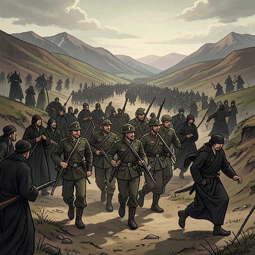 The March on Rome and Seizure of Government from "M: Son of the Century". This flow traces how a militarily fragile insurrection becomes a political instrument that brings Mussolini to the premiership.