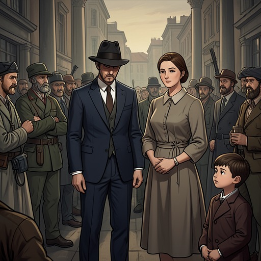 Mussolini and Rachele from "M: Son of the Century". This flow traces the tension between Mussolini’s public ambition, his long marriage to Rachele, and the private life he keeps divided.